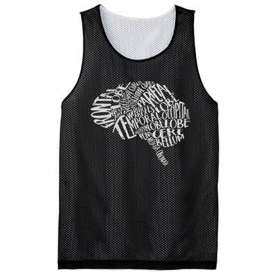 Brain Typography RN Neuroscience Nurse Neurologist Mesh Reversible Basketball Jersey Tank