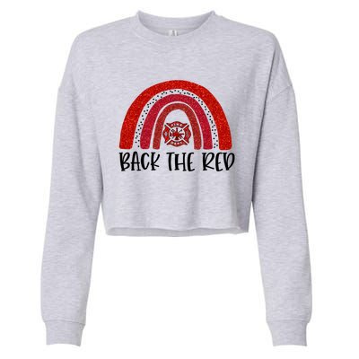 Back The Redbest Gift Ideas For Firefightermy Heroes Gift Cropped Pullover Crew