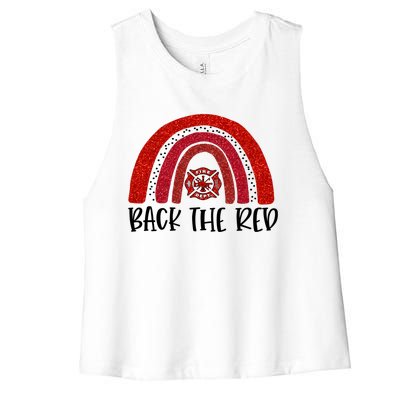 Back The Redbest Gift Ideas For Firefightermy Heroes Gift Women's Racerback Cropped Tank