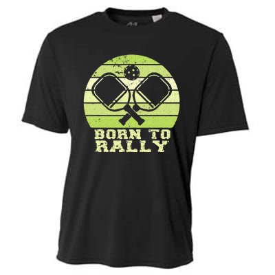 Born To Rally Funny Pickleball Team Pickleball Matching Cooling Performance Crew T-Shirt