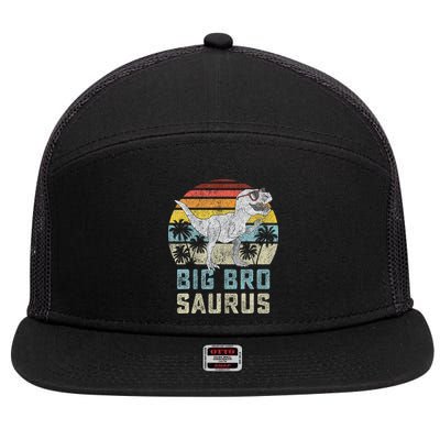 Bigbrosaurus T Rex Dinosaur Big Bro Saurus Brother Family 7 Panel Mesh Trucker Snapback Hat