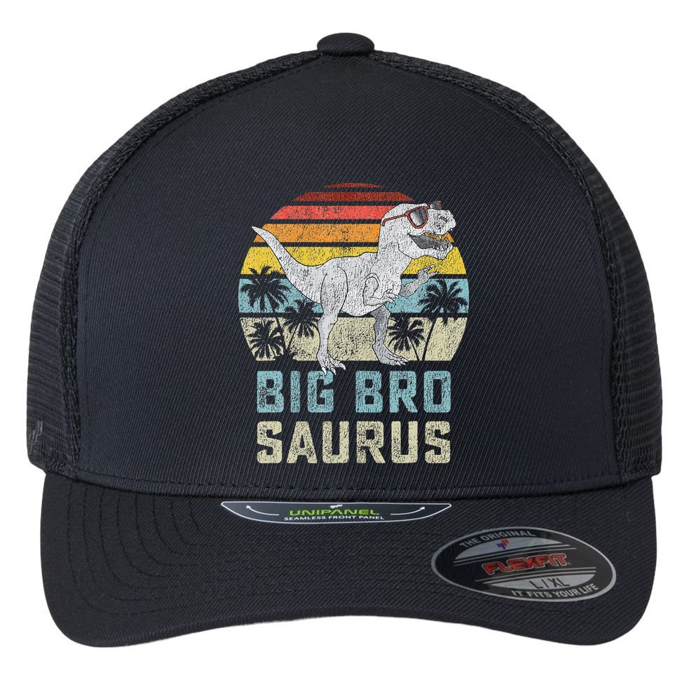 Bigbrosaurus T Rex Dinosaur Big Bro Saurus Brother Family Flexfit Unipanel Trucker Cap