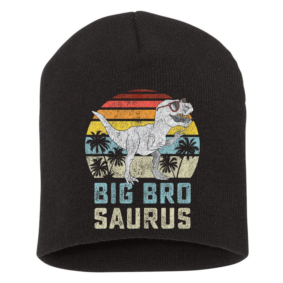 Bigbrosaurus T Rex Dinosaur Big Bro Saurus Brother Family Short Acrylic Beanie