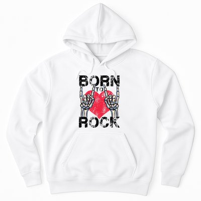 Born To Rock Lets Rock Vintage Retro Rock&Roll Rock Concert Hoodie