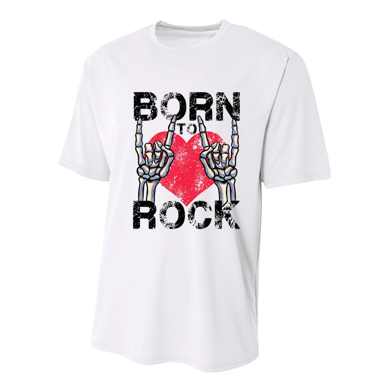 Born To Rock Lets Rock Vintage Retro Rock&Roll Rock Concert Youth Performance Sprint T-Shirt