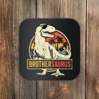 Brothersaurus T Rex Dinosaur Brother Saurus Family Matching Coaster