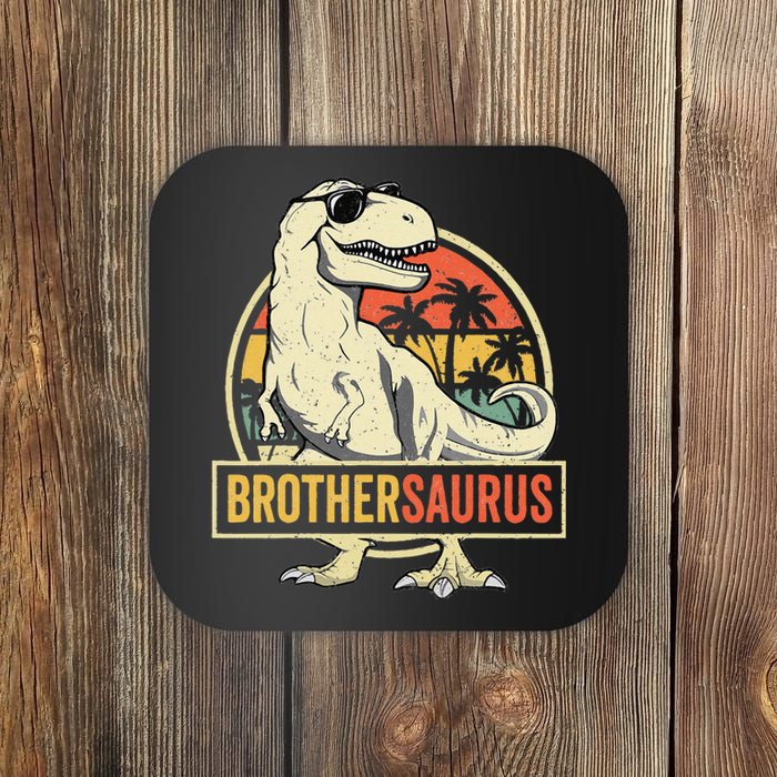 Brothersaurus T Rex Dinosaur Brother Saurus Family Matching Coaster