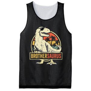 Brothersaurus T Rex Dinosaur Brother Saurus Family Matching Mesh Reversible Basketball Jersey Tank