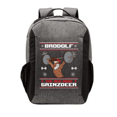 Brodolf The Red Nose Gainzdeer Gym Ugly Christmas Sweater, Vector Backpack