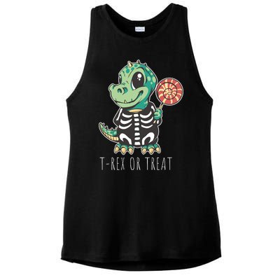 Baby T Rex Dinosaur Skeleton Ladies PosiCharge Tri-Blend Wicking Tank