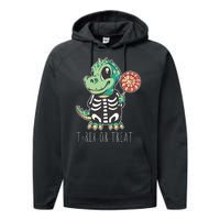 Baby T Rex Dinosaur Skeleton Performance Fleece Hoodie