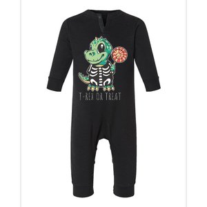 Baby T Rex Dinosaur Skeleton Infant Fleece One Piece