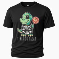 Baby T Rex Dinosaur Skeleton Cooling Performance Crew T-Shirt