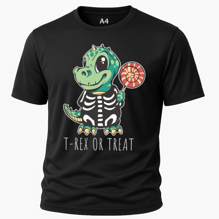 Baby T Rex Dinosaur Skeleton Cooling Performance Crew T-Shirt