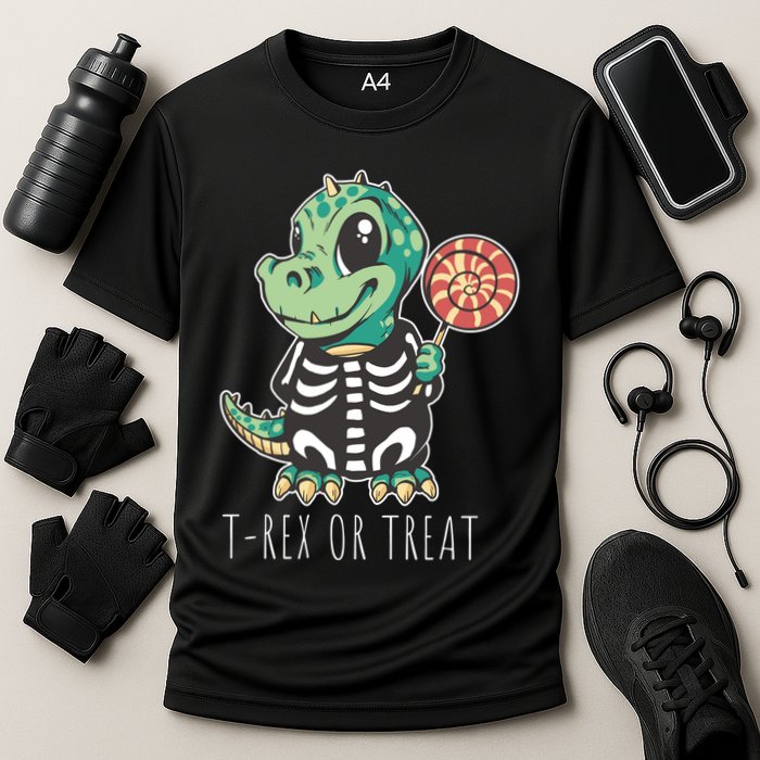 Baby T Rex Dinosaur Skeleton Cooling Performance Crew T-Shirt