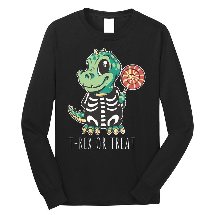 Baby T Rex Dinosaur Skeleton Long Sleeve Shirt