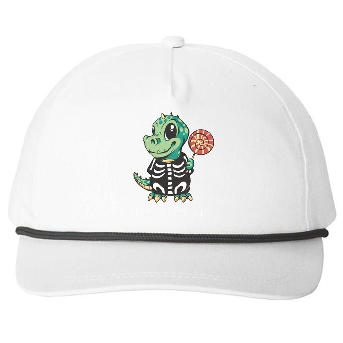 Baby T Rex Dinosaur Skeleton Snapback Five-Panel Rope Hat