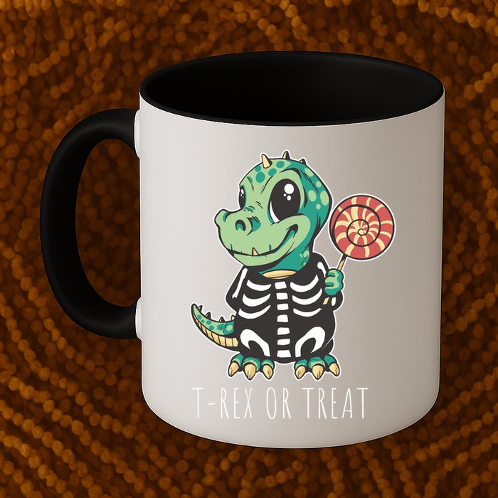 Baby T Rex Dinosaur Skeleton Mug