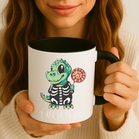 Baby T Rex Dinosaur Skeleton Mug