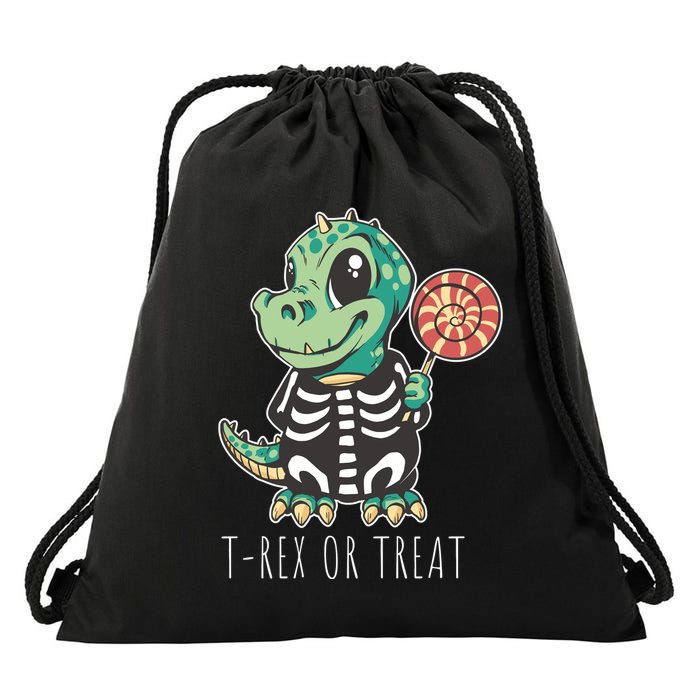 Baby T Rex Dinosaur Skeleton Drawstring Bag
