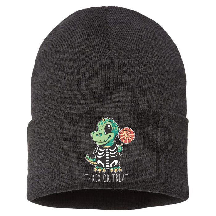 Baby T Rex Dinosaur Skeleton Sustainable Knit Beanie