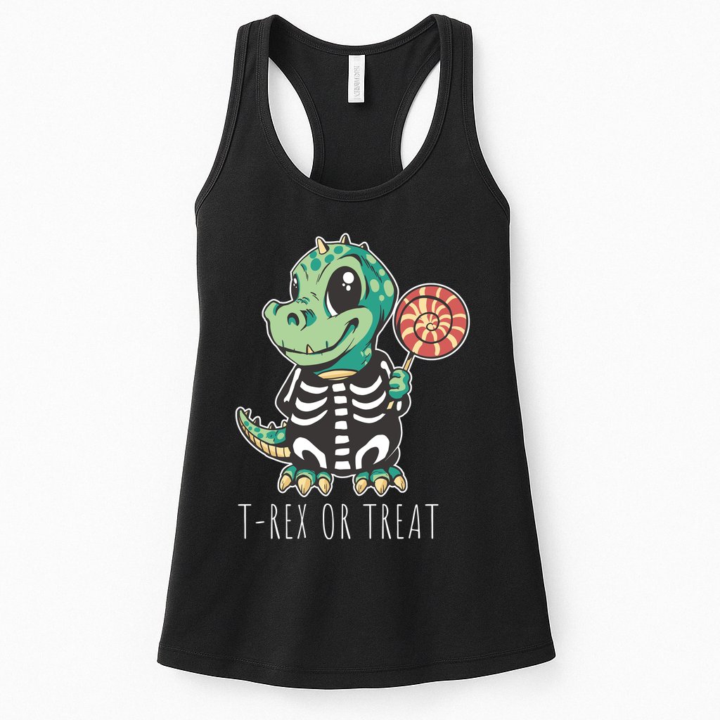 Baby T Rex Dinosaur Skeleton Womens Tank Top