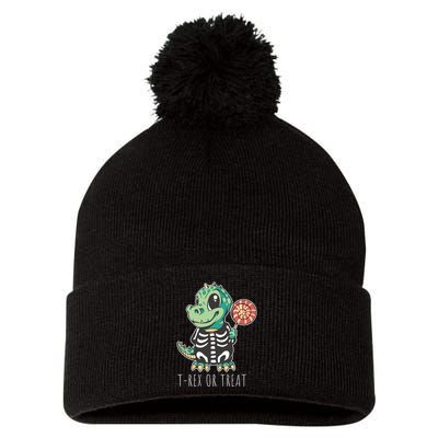 Baby T Rex Dinosaur Skeleton Pom Pom 12in Knit Beanie
