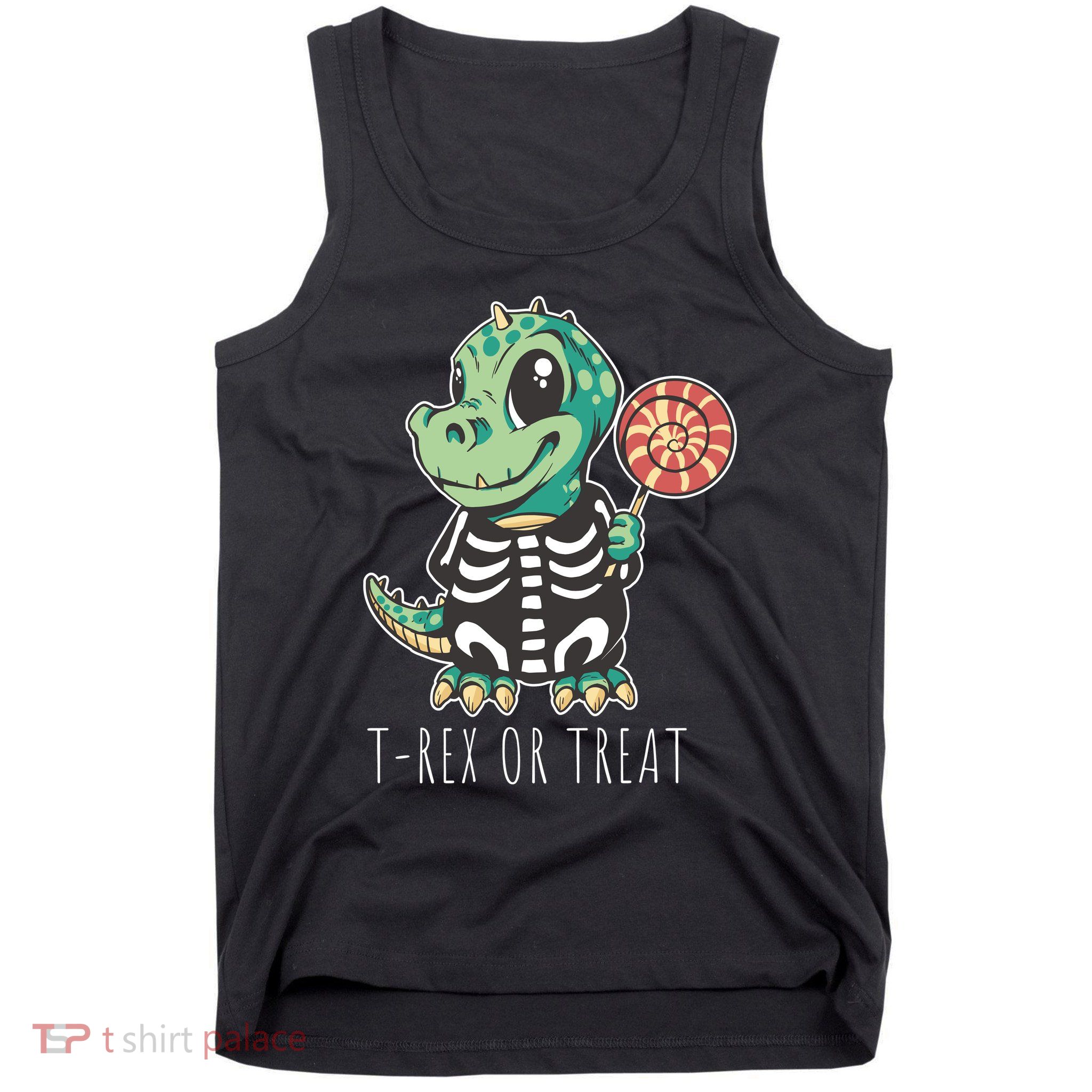Baby T Rex Dinosaur Skeleton Tank Top