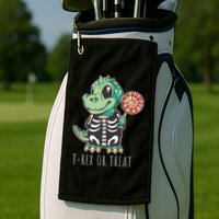 Baby T Rex Dinosaur Skeleton Golf Towel