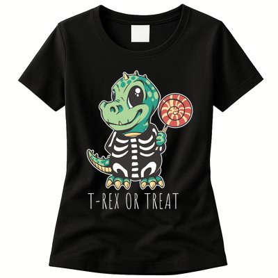Baby T Rex Dinosaur Skeleton Womens T-Shirt