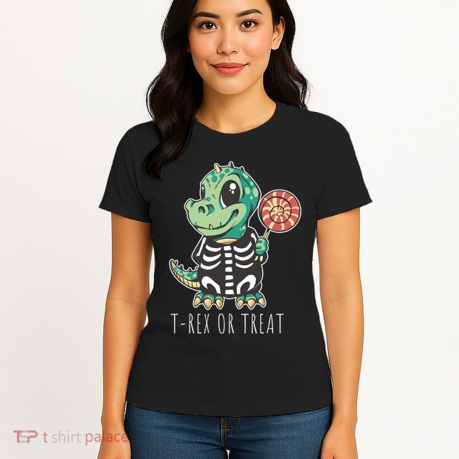 Baby T Rex Dinosaur Skeleton Womens T-Shirt