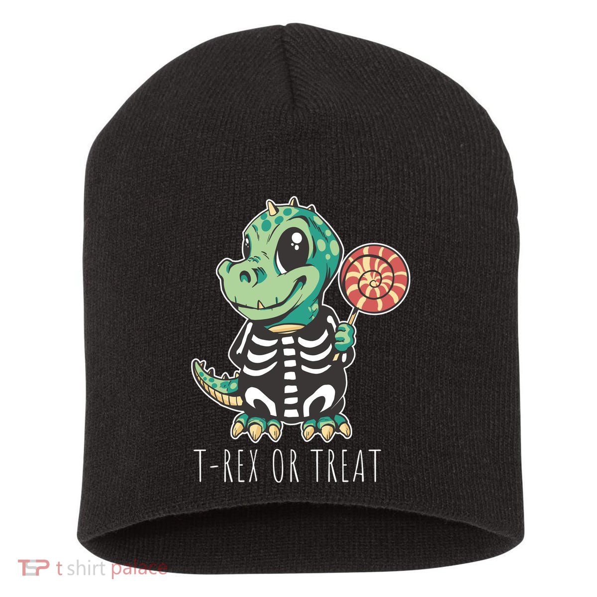 Baby T Rex Dinosaur Skeleton Short Acrylic Beanie