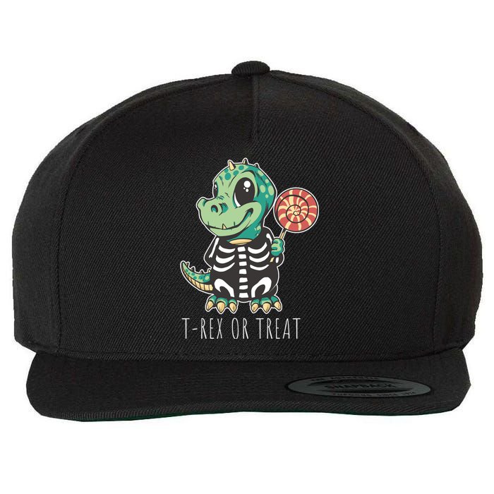 Baby T Rex Dinosaur Skeleton Wool Snapback Cap