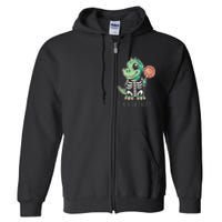 Baby T Rex Dinosaur Skeleton Full Zip Hoodie