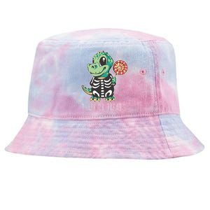 Baby T Rex Dinosaur Skeleton Tie-Dyed Bucket Hat