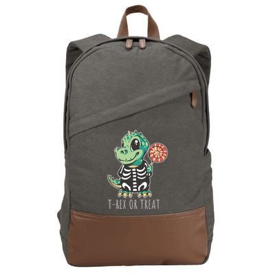 Baby T Rex Dinosaur Skeleton Cotton Canvas Backpack