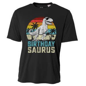 Birthdaysaurus T Rex Dinosaur Birthday Saurus Family Long Sleeve Cooling Performance Crew T-Shirt