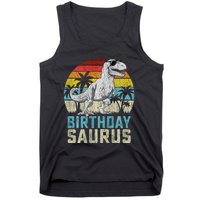 Birthdaysaurus T Rex Dinosaur Birthday Saurus Family Long Sleeve Tank Top