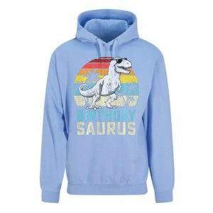 Birthdaysaurus T Rex Dinosaur Birthday Saurus Family Long Sleeve Unisex Surf Hoodie