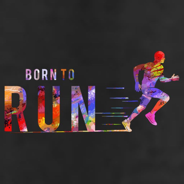 Born To Run Marathon Runner Sports Colorful Hat
