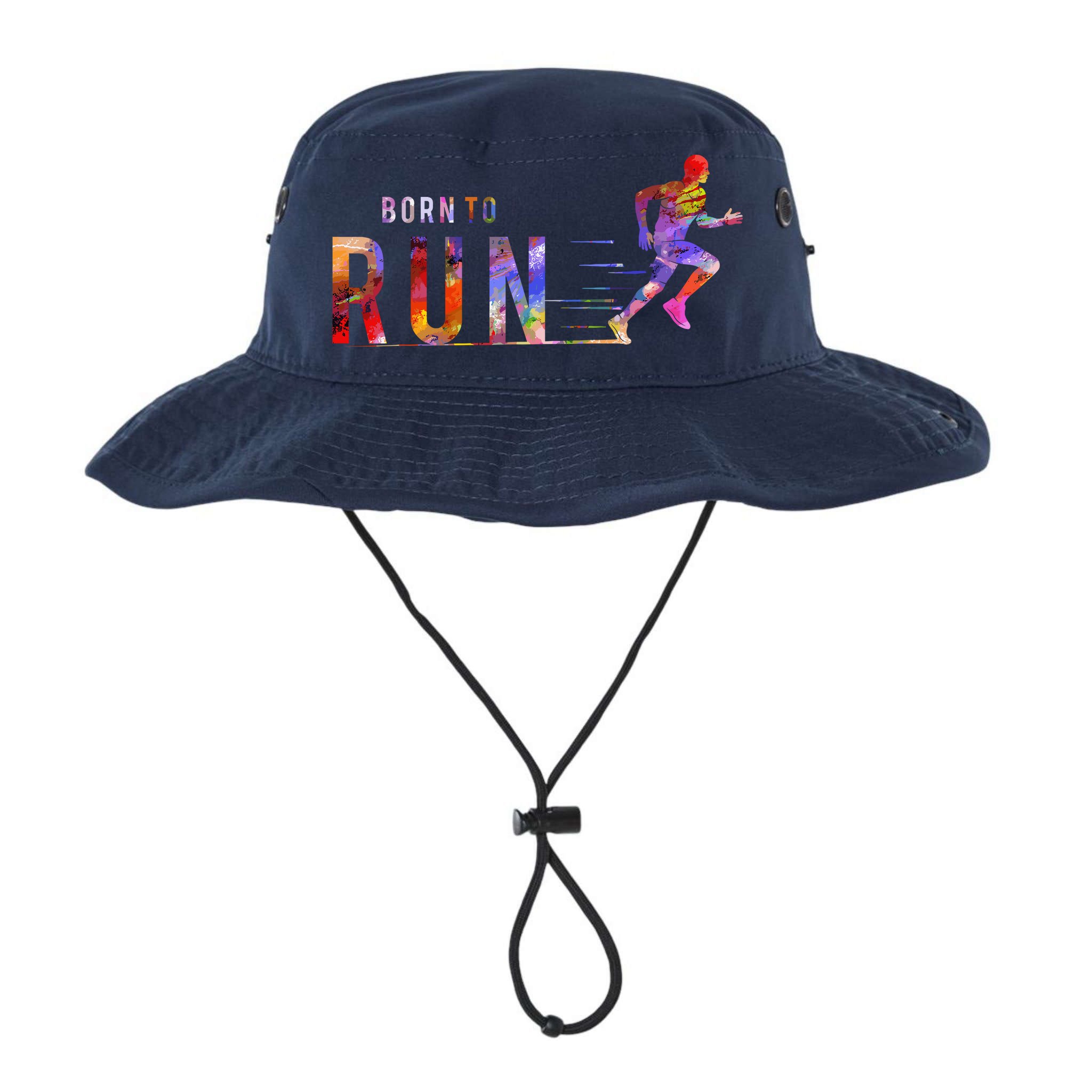 Born To Run Marathon Runner Sports Colorful Bucket Hat