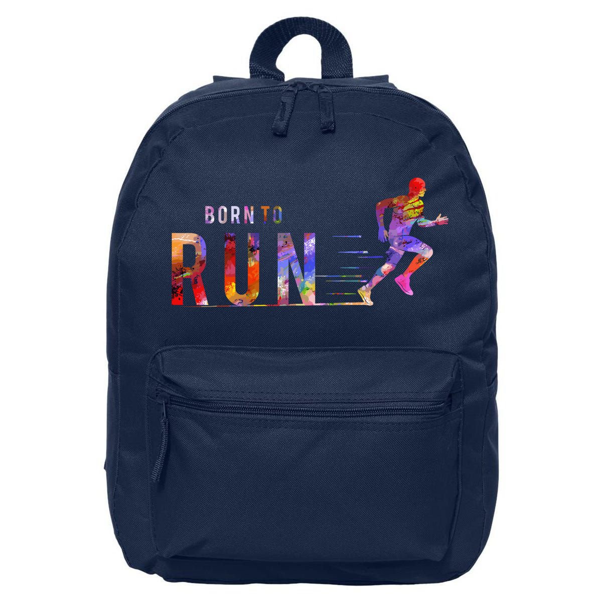 Born To Run Marathon Runner Sports Colorful 16 in Basic Backpack