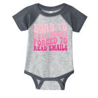 Born To Read Books Forced To Read Emails Groovy Reading Infant Baby Jersey Bodysuit