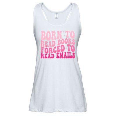 Born To Read Books Forced To Read Emails Groovy Reading Ladies Essential Flowy Tank