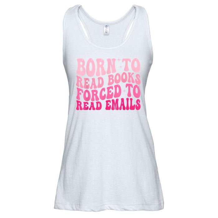 Born To Read Books Forced To Read Emails Groovy Reading Ladies Essential Flowy Tank