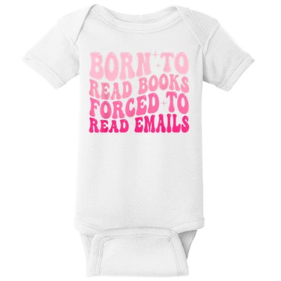 Born To Read Books Forced To Read Emails Groovy Reading Baby Bodysuit