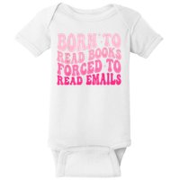 Born To Read Books Forced To Read Emails Groovy Reading Baby Bodysuit