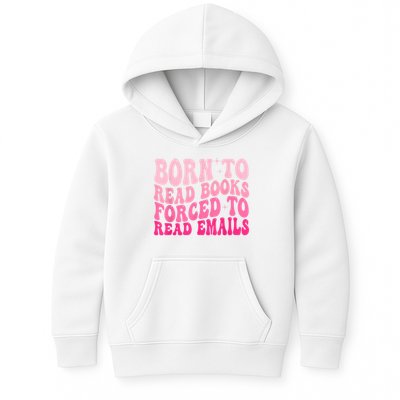 Born To Read Books Forced To Read Emails Groovy Reading Kids Hoodie