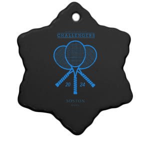 Blue Tennis Rackets Challengers Movie Ceramic Star Ornament