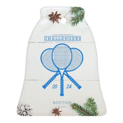 Blue Tennis Rackets Challengers Movie Ceramic Bell Ornament